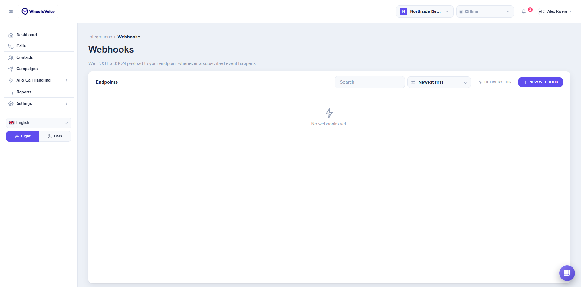 Webhook List