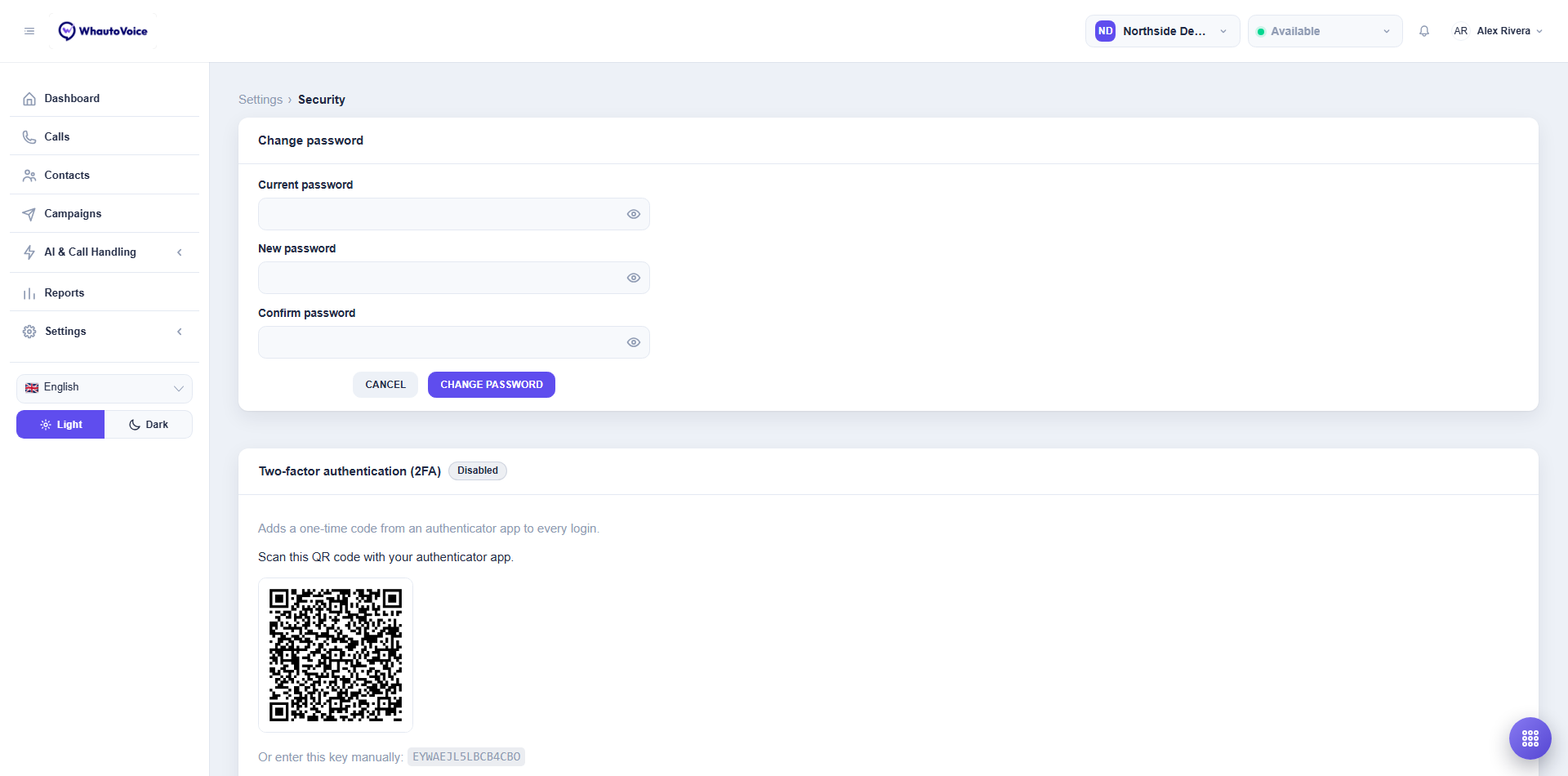 Enable 2FA
